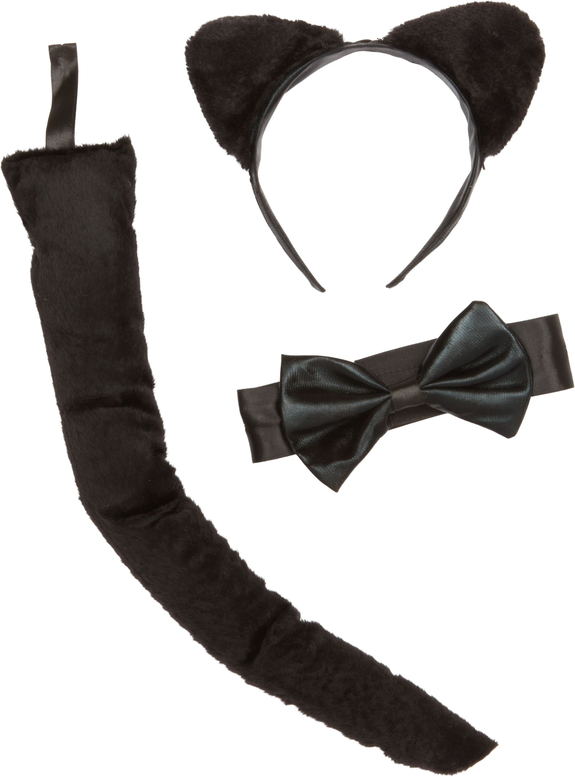 Black Vinyl Cat Tail Costume Accessory