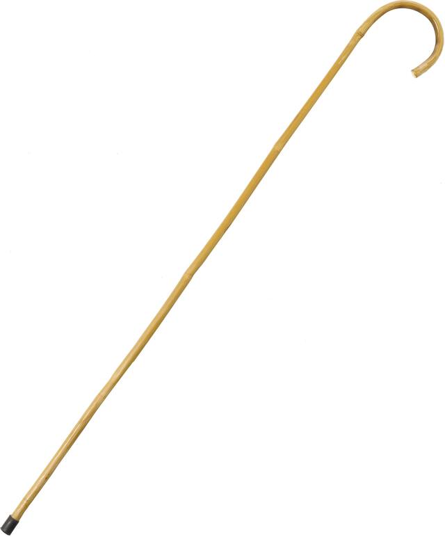 Bamboo Cane, Brown, 37-in, Wearable Costume Prop for Halloween Overhead_Flat