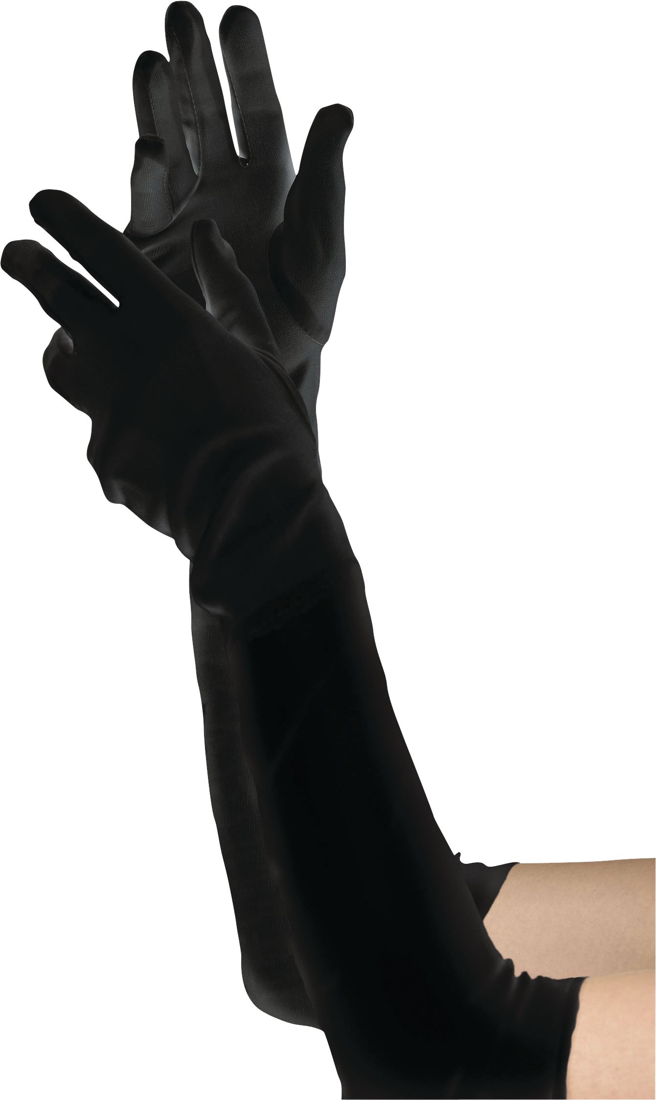 Adult Velvet Elbow Long Gloves, Black, One Size, Wearable Costume Accessory for Halloween Composite_or_Mixed
