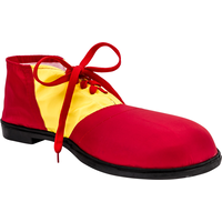 Clown Shoes, Red/Yellow, One Size, Wearable Costume Accessory for Halloween Front_Angled_Right