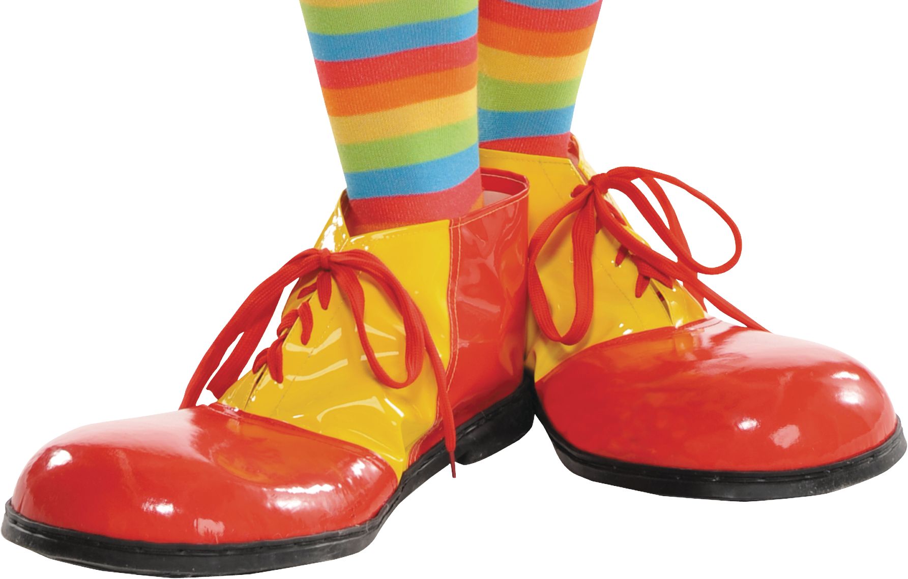 Clown Shoes, Red/Yellow, One Size, Wearable Costume Accessory for Halloween Composite_or_Mixed