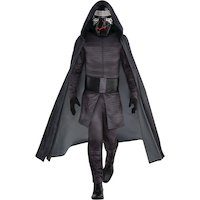 Costume de Kylo Ren de Disney Star Wars L'Ascension de Skywalker pour hommes , noir, robe et masque, choix de tailles Front_Flat