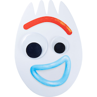 Masque en plastique de Forky Disney Pixar Histoire de jouets, blanc/rouge/bleu, taille unique, accessoire de costume à porter pour l'Halloween