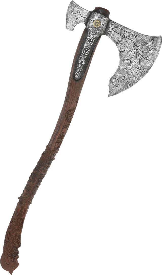 God of War Kratos Leviathan Axe Weapon, Silver/Brown, 36-in, Wearable Costume Accessory for Halloween Side_Right