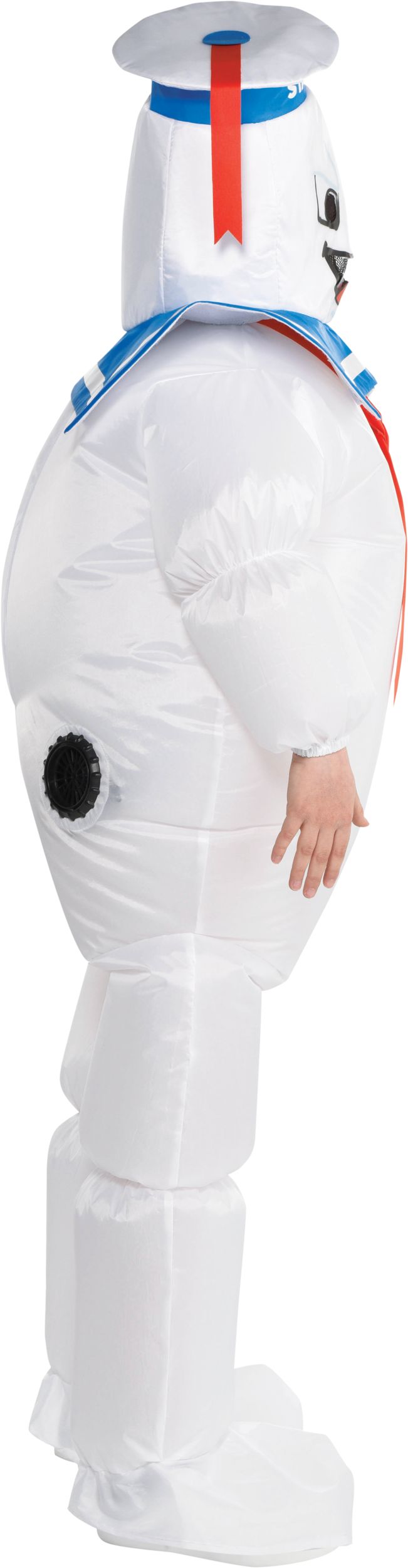 Kids' Ghostbusters Stay Puft Marshmallow White Inflatable Halloween Costume, One Size Side_Right