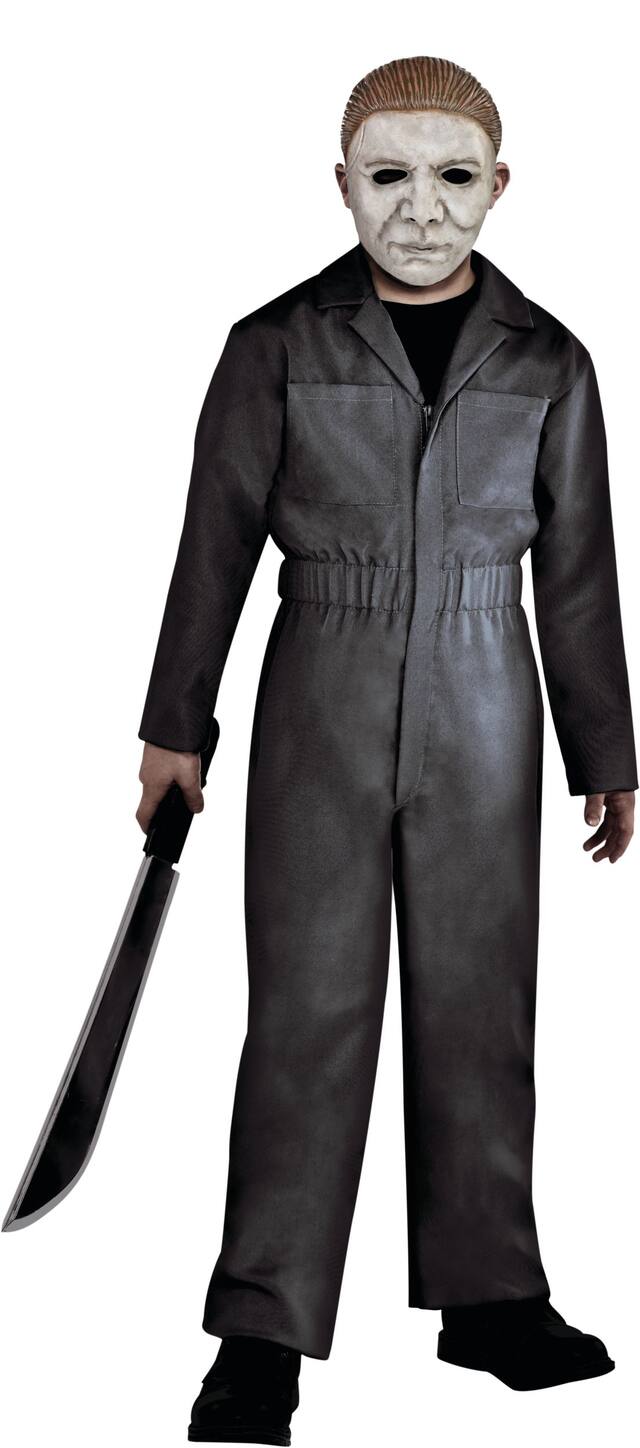 Kids' Halloween Michael Myers Grey Jumpsuit with Mask Halloween Costume, Assorted Sizes Party City