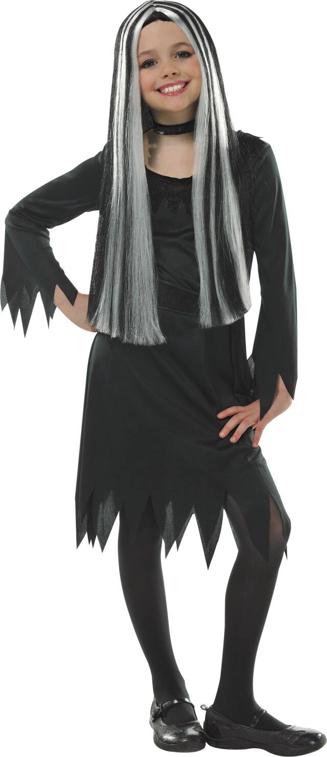 Child Streaked Witch Wig Front_Flat