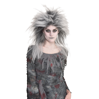 Doomsday Zombie Halloween Costume Wig Front_Flat