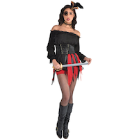 Accessoires de costume, pirate coquine pour adultes Front_Flat