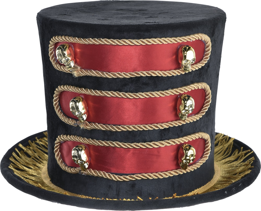 Disney The Greatest Showman Circus Ringmaster Top Hat, Black/Red/Gold ...