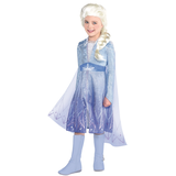 Toddler & Kids' Disney Frozen 2 Elsa Blue Snow Queen Dress Halloween Costume, Assorted Sizes Front_Angled_Left