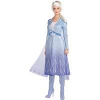 Frozen 2: Act 2 Elsa Halloween Costume, Adult, More Options Available Front_Angled_Left
