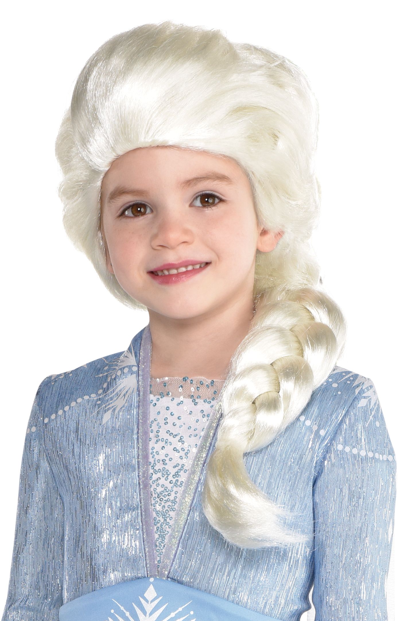 Disney Frozen Elsa Long Braided Hair Wig White One Size Wearable Costume Accessory for Halloween