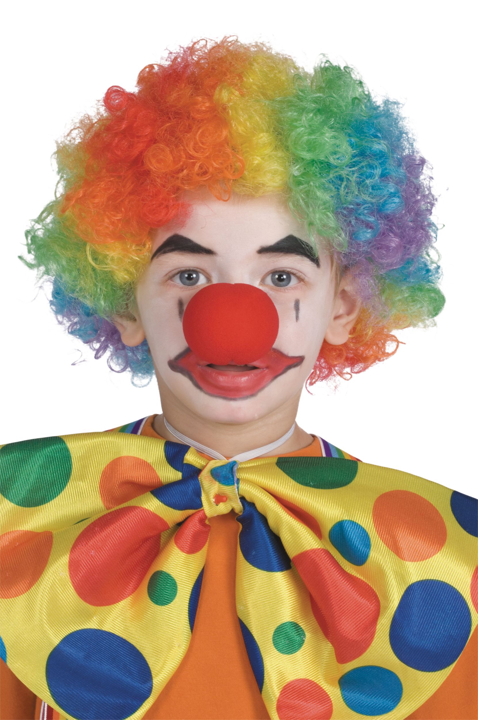 Nez de clown en mousse, rouge, taille unique, accessoire de costume à porter pour l'Halloween Front_Flat