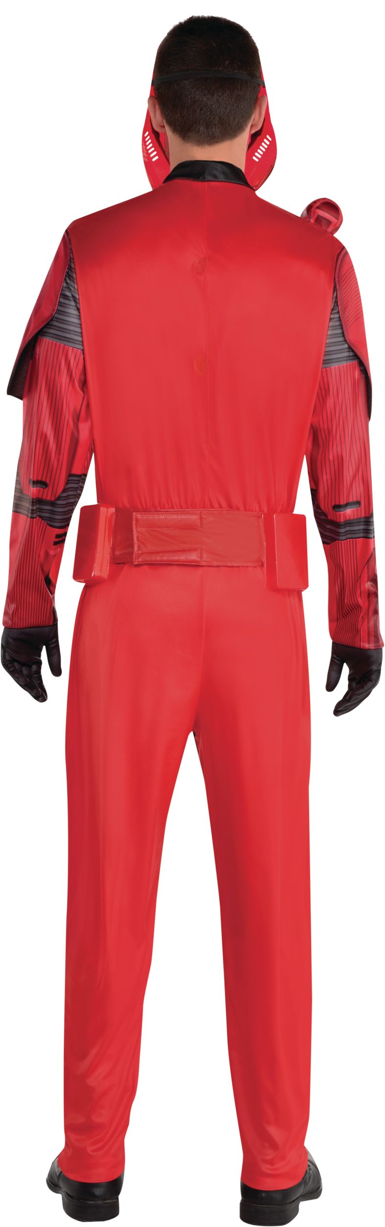 Men's Disney Star Wars The Rise of Skywalker Sith Trooper Red Padded Jumpsuit Halloween Costume, One Size Back_Flat