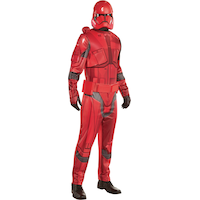 Men's Disney Star Wars The Rise of Skywalker Sith Trooper Red Padded Jumpsuit Halloween Costume, One Size Front_Angled_Right