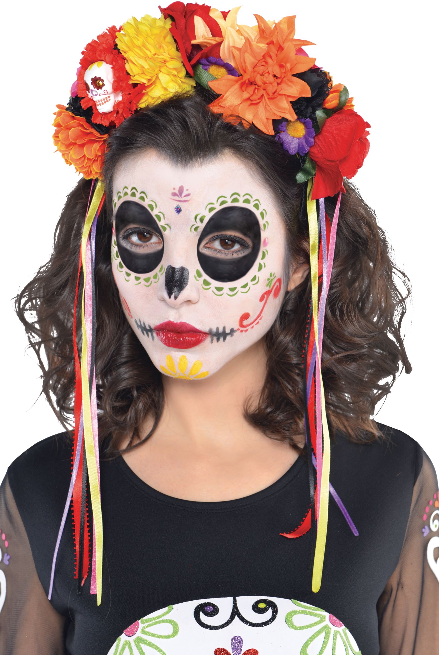 Jumbo Retractable Crayon Face Makeup Sticks, Multi-Coloured, 4.5-in, 6-pk, Costume Accessories for Halloween Front_Angled_Left