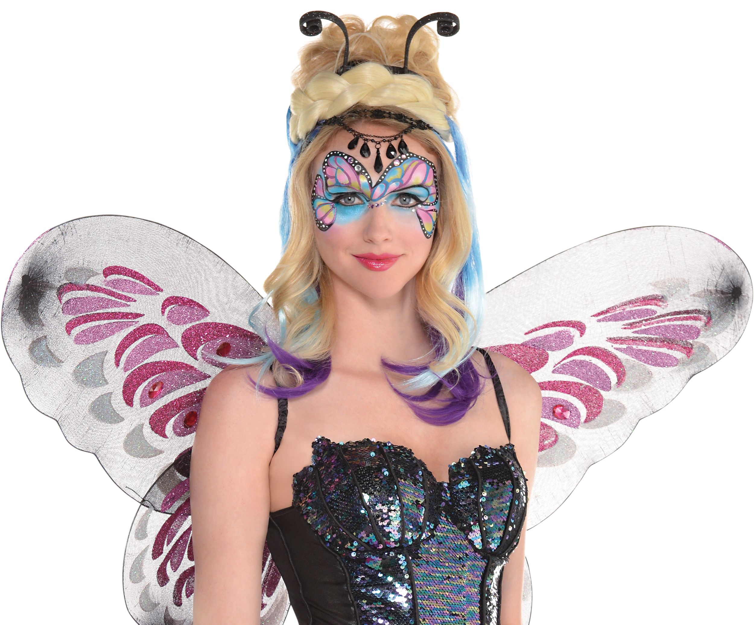 Pastel Face Makeup Crayon Sticks with Sharpener, Multi-Coloured, 2.4-g, 6-pk, Costume Accessories for Halloween Composite_or_Mixed