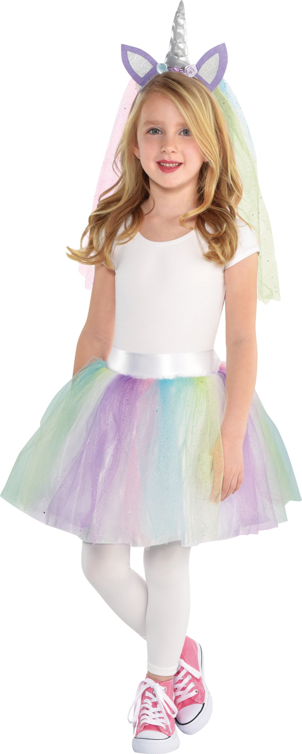 Child Once Upon A Tutu Unicorn Costume Accessory Kit Front_Angled_Left
