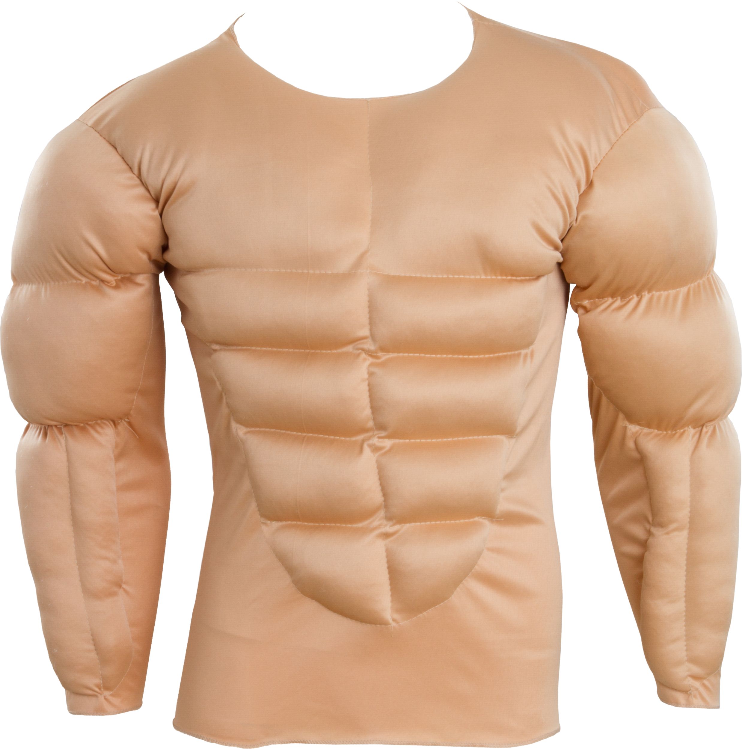 Adult Padded Muscle Long Sleeve Shirt, Beige, One Size, Wearable Costume  Accessory for Halloween