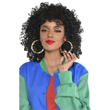 Boucles d'oreilles en bambou des années 90 pour costume d'Halloween, ado, adulte, doré, 3,5 po Front_Flat