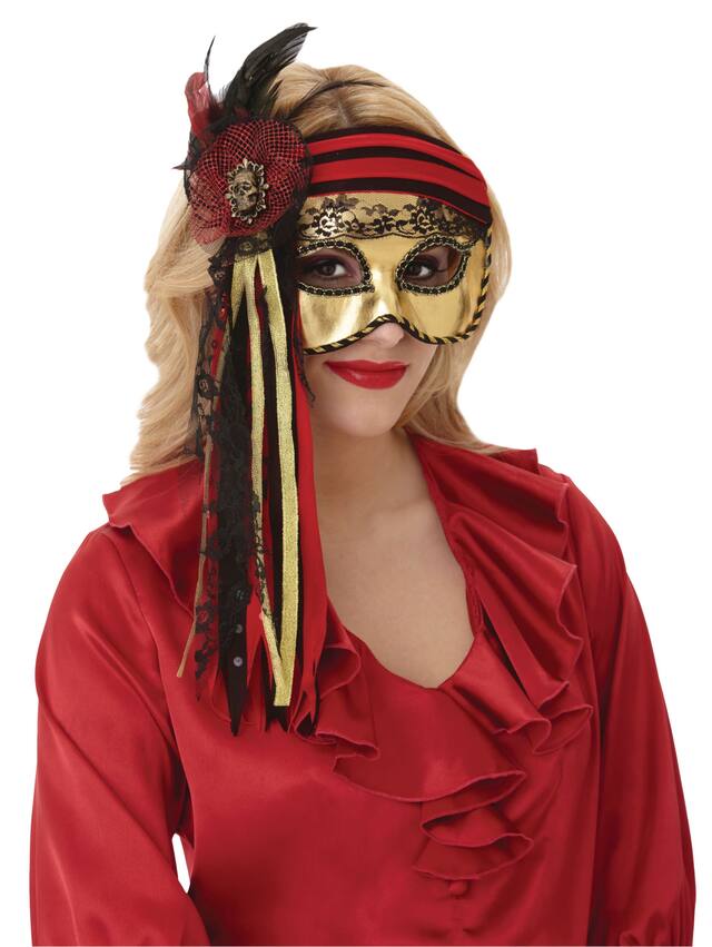 Pirate Masquerade Party Mask Front_Angled_Right