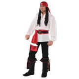 Pirate Bandana with Dreads, Adult, One Size Front_Angled_Left
