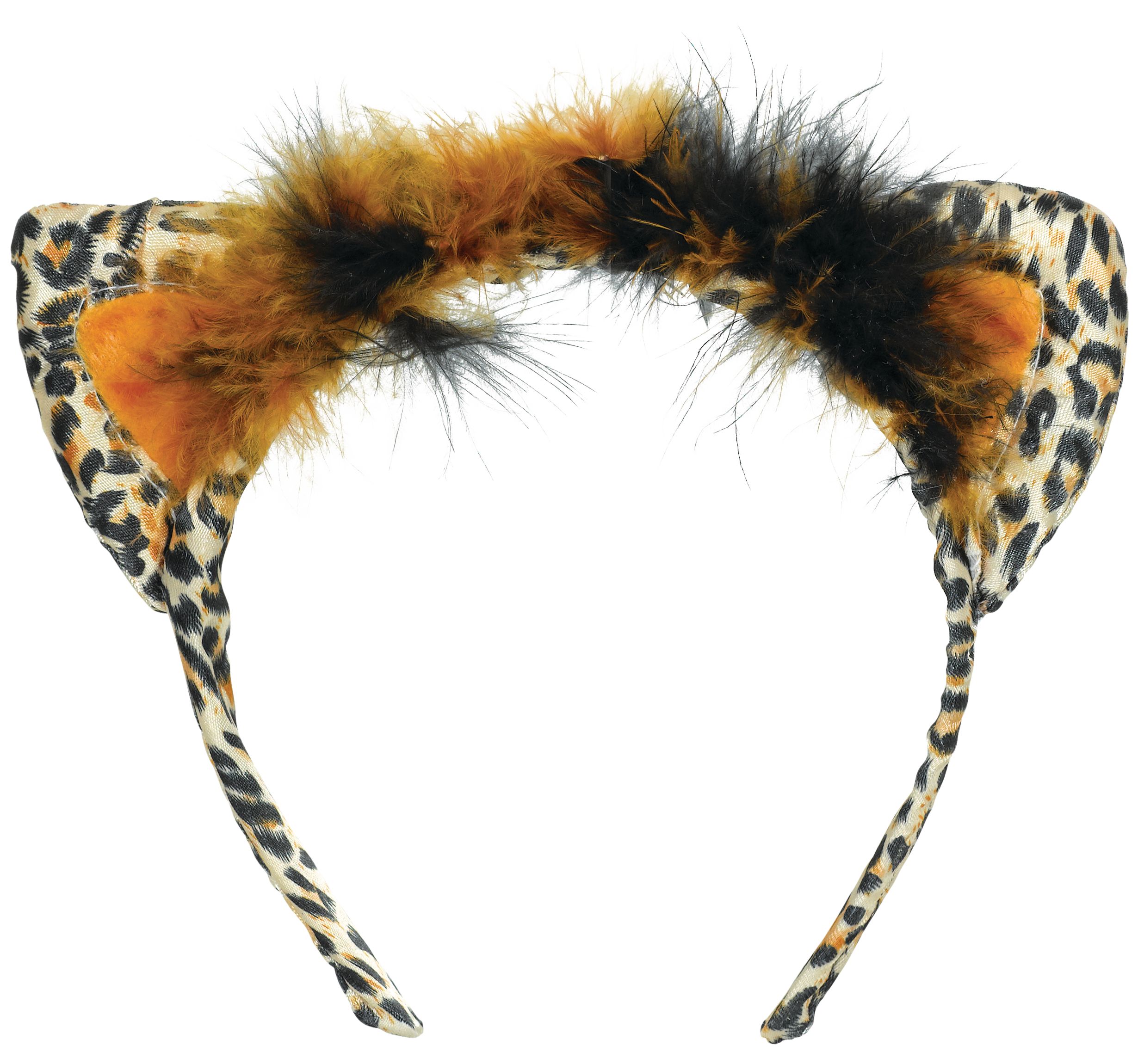 Lot De 2 Serre-têtes Oreilles De Chat - Noir Et Léopard - Accessoire Déguisement Halloween, Cosplay, Fête
