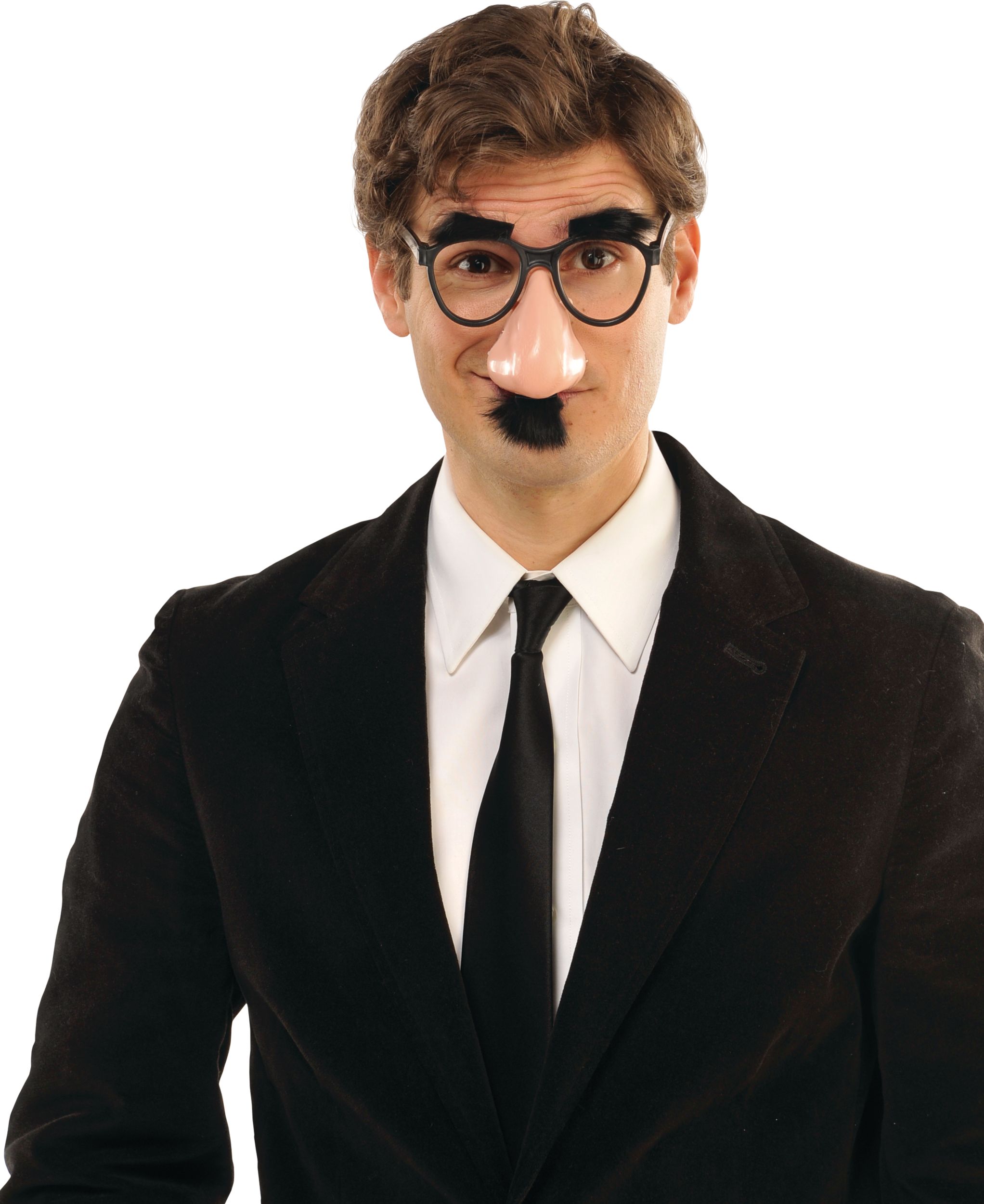 Fake Nose Moustache Practical Joke Eyeglasses Black Beige One Size Wearable Costume Accessory for Halloween Party City