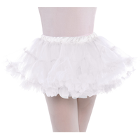 Girls Petticoat, White Front_Flat