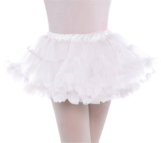 Girls Petticoat, White Front_Flat