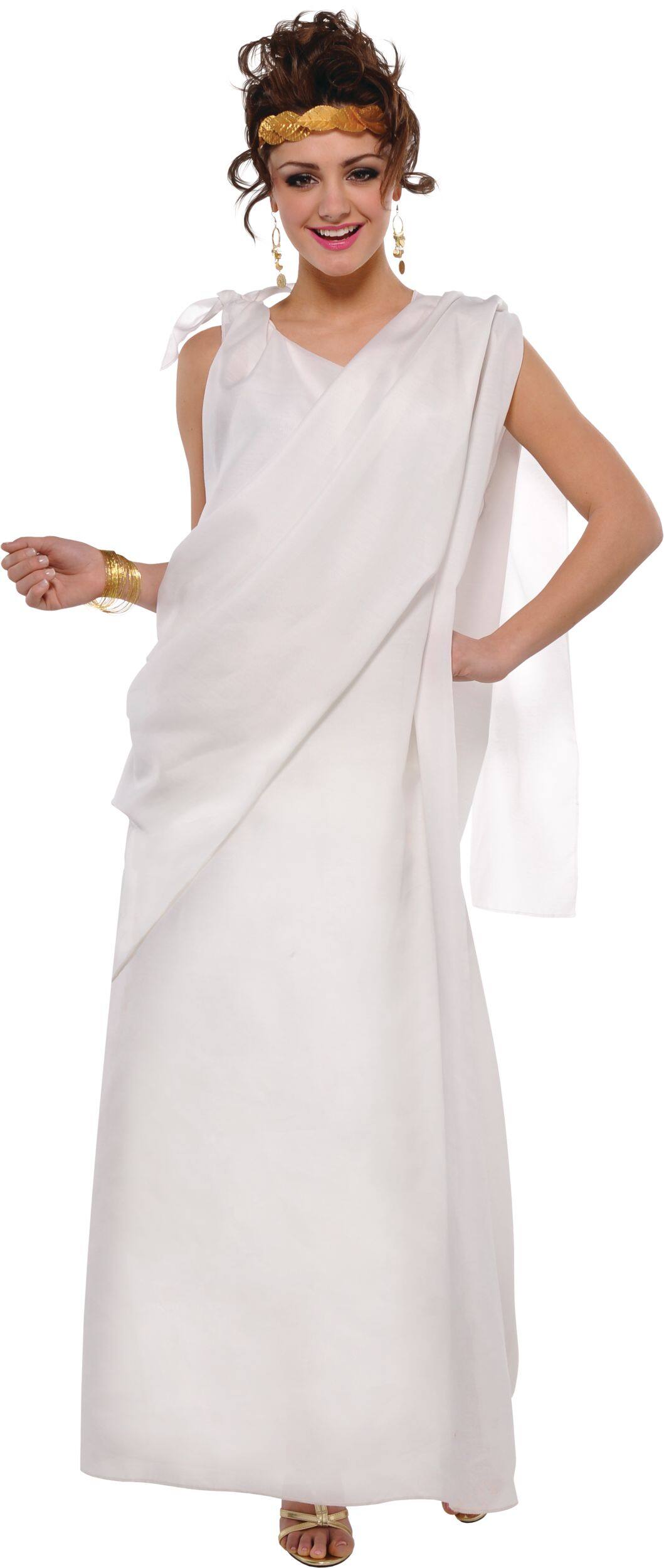 Adult Greek Drapped Toga, White, One Size, Wearable Costume Accessory ...