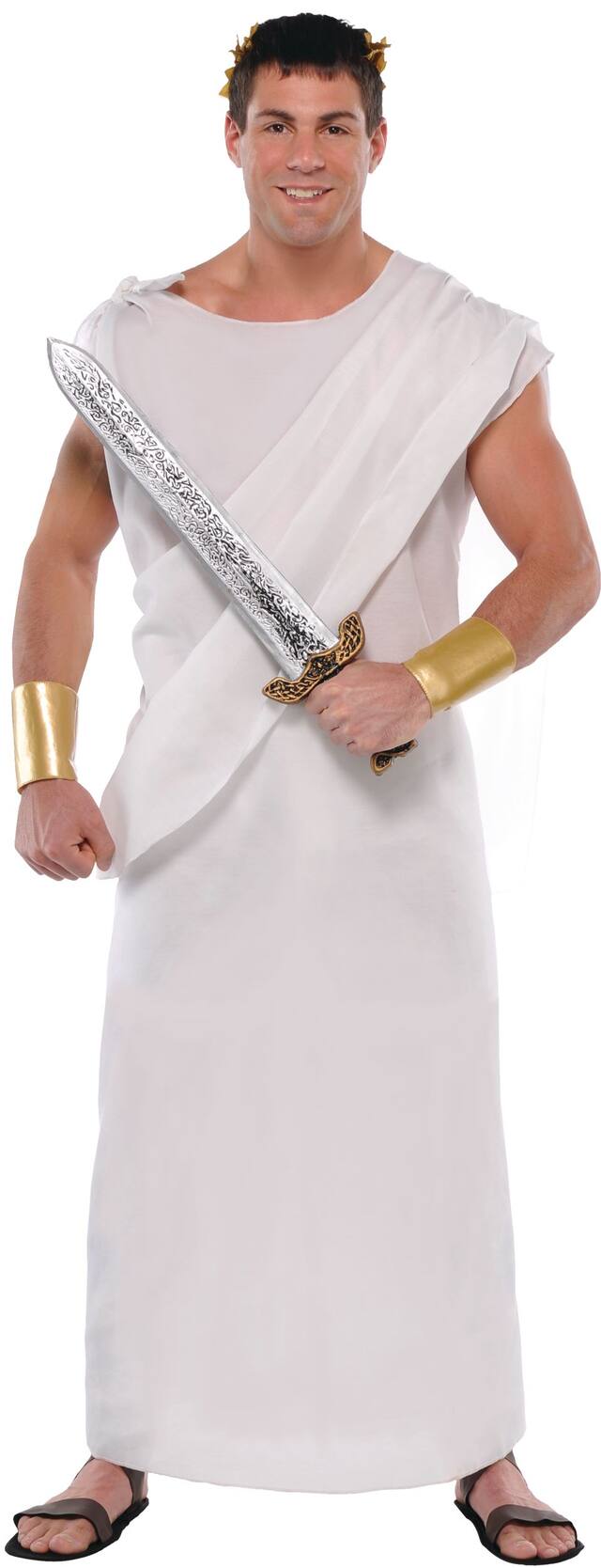 Greek Drapped Toga White One Size Wearable Costume Accessory