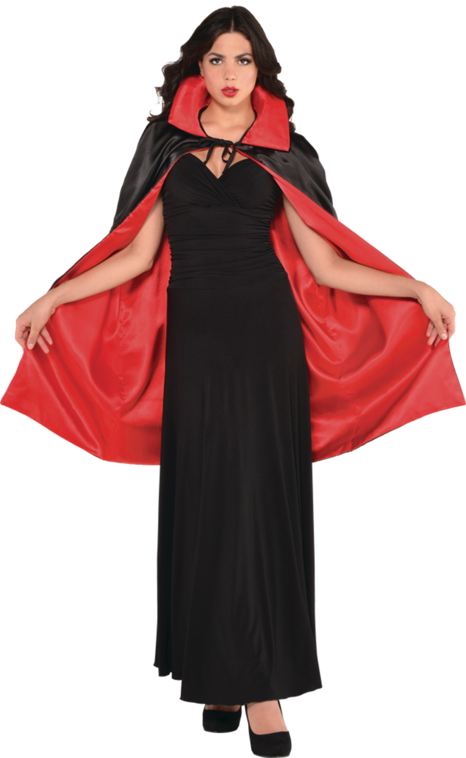 Adult Black & Red Reversible Vampire Cape | Party City
