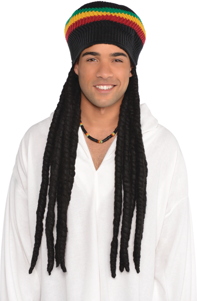 Rasta Dreadlock Wig with Tam Party City