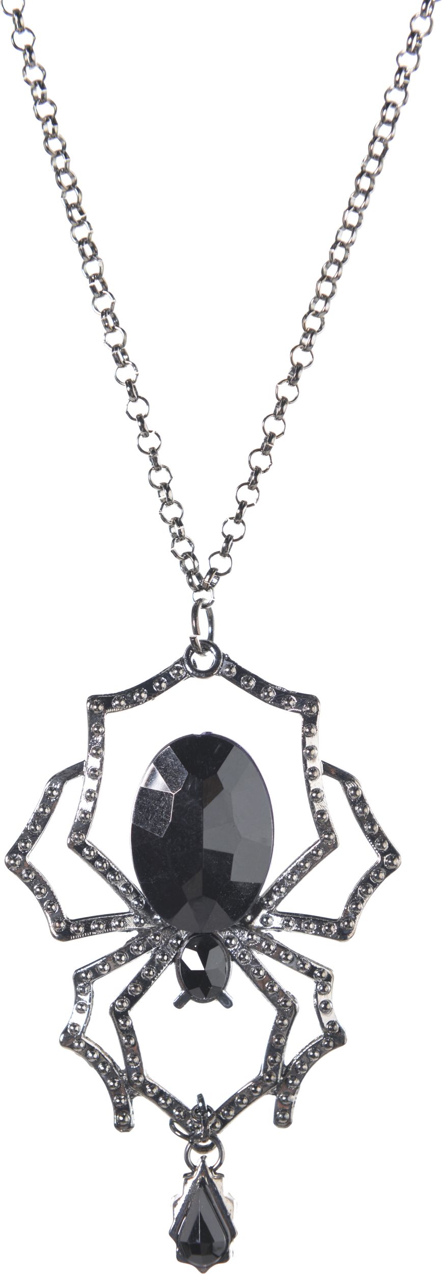 Black Widow Necklace Overhead_Flat