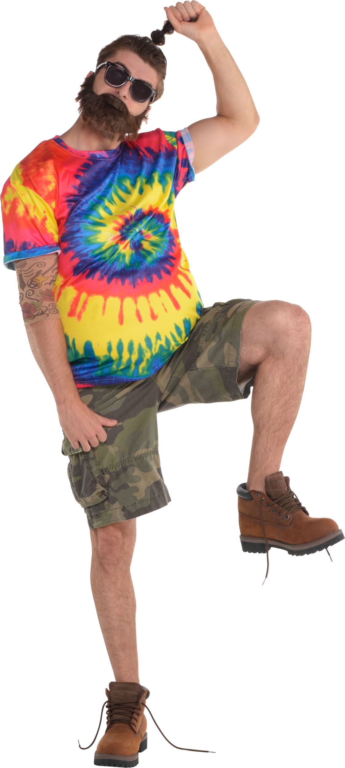 Oversized Beer Belly, Biege, One Size, Wearable Costume Accessory for Halloween Front_Angled_Right