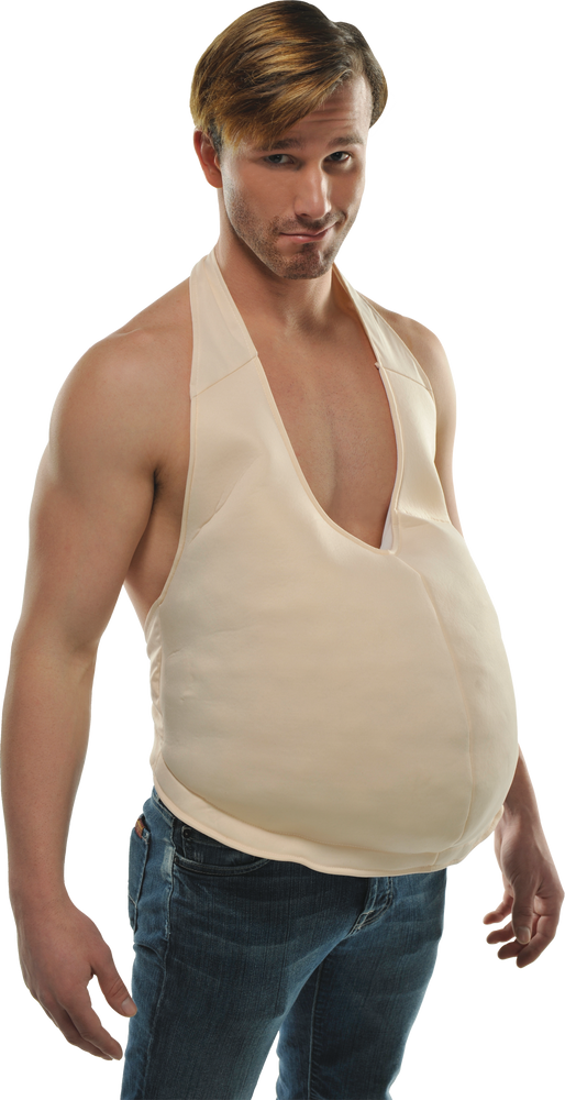 Oversized Beer Belly, Biege, One Size, Wearable Costume Accessory for