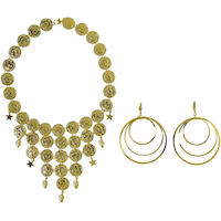 Gold Coin Jewelry Set Front_Flat