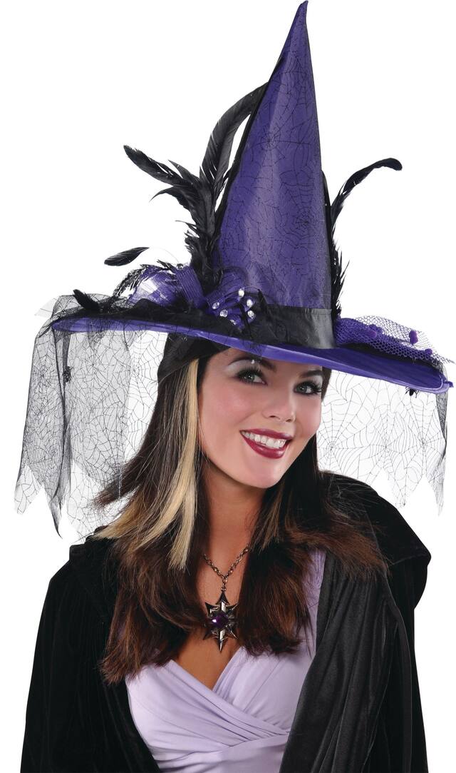 Witch Hat Deluxe, Purple Front_Angled_Right