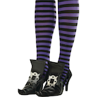 Couvre-bottes de pirate mi-mollet, noir, taille unique, accessoire de  costume à porter pour l'Halloween