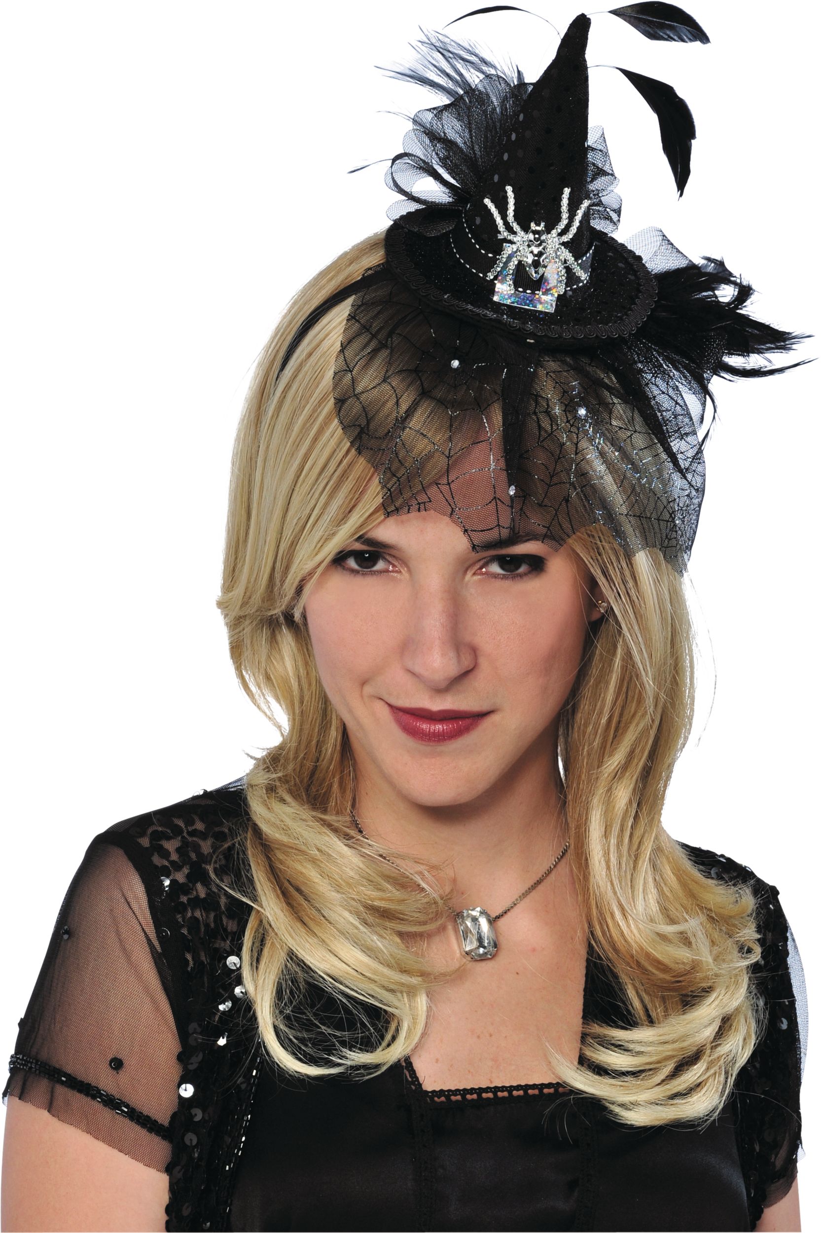 Deluxe Mini Witch Party Hat Front_Flat