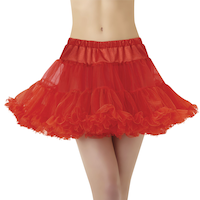 Jupon tutu en tulle pour adulte, rouge, taille universelle, accessoire de costume à porter pour l'Halloween Front_Flat