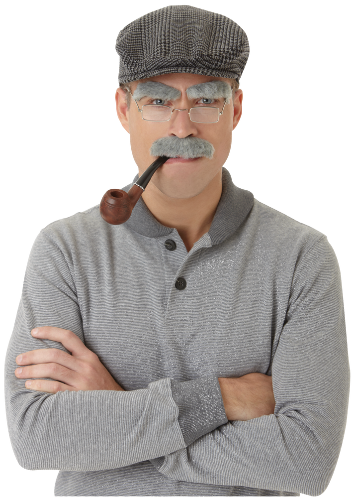 Grey Facial Hair Halloween Costume Set Party City