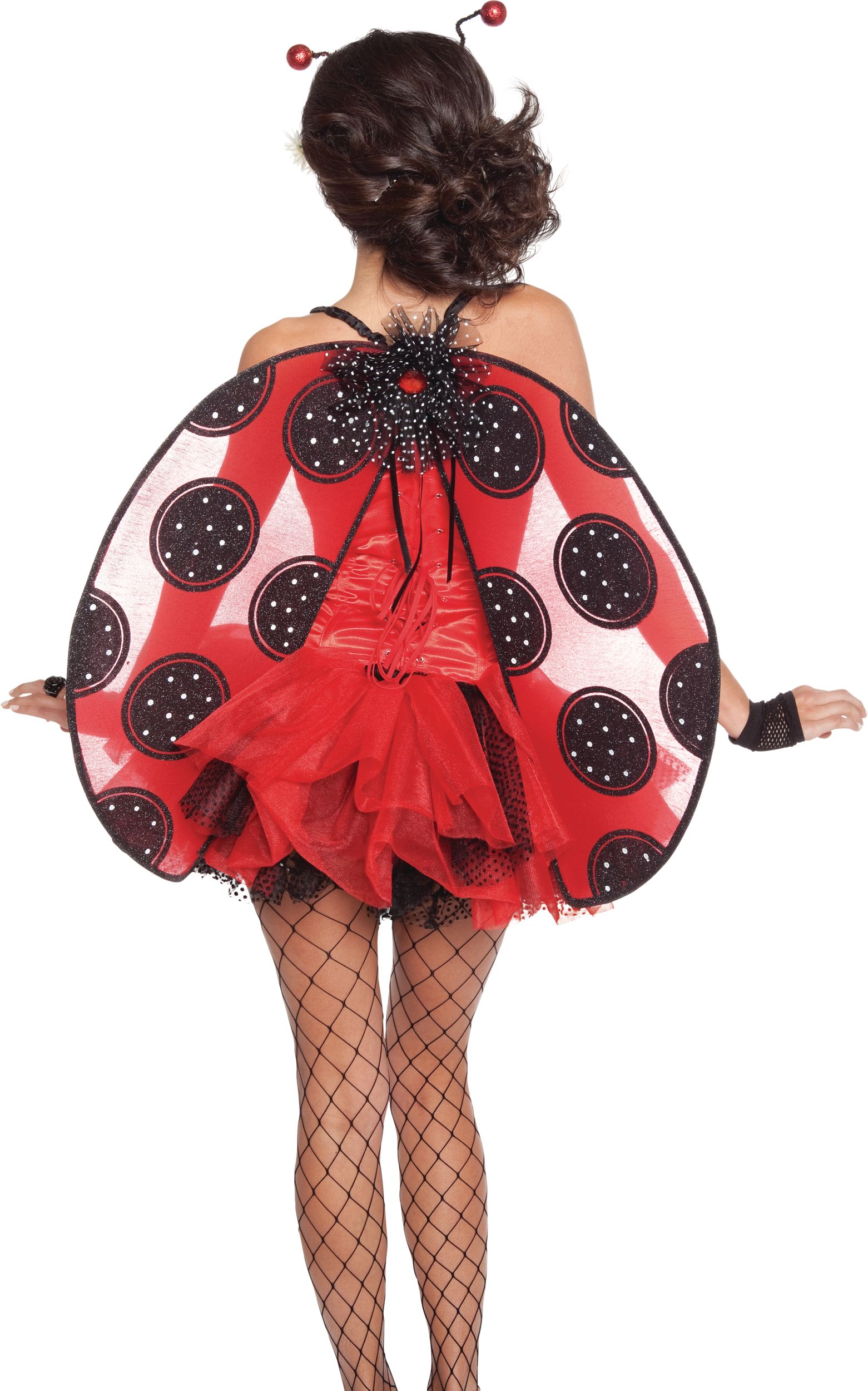 Ladybug Wings, Red/Black, One Size, Wearable Costume Accessory for Halloween Front_Flat
