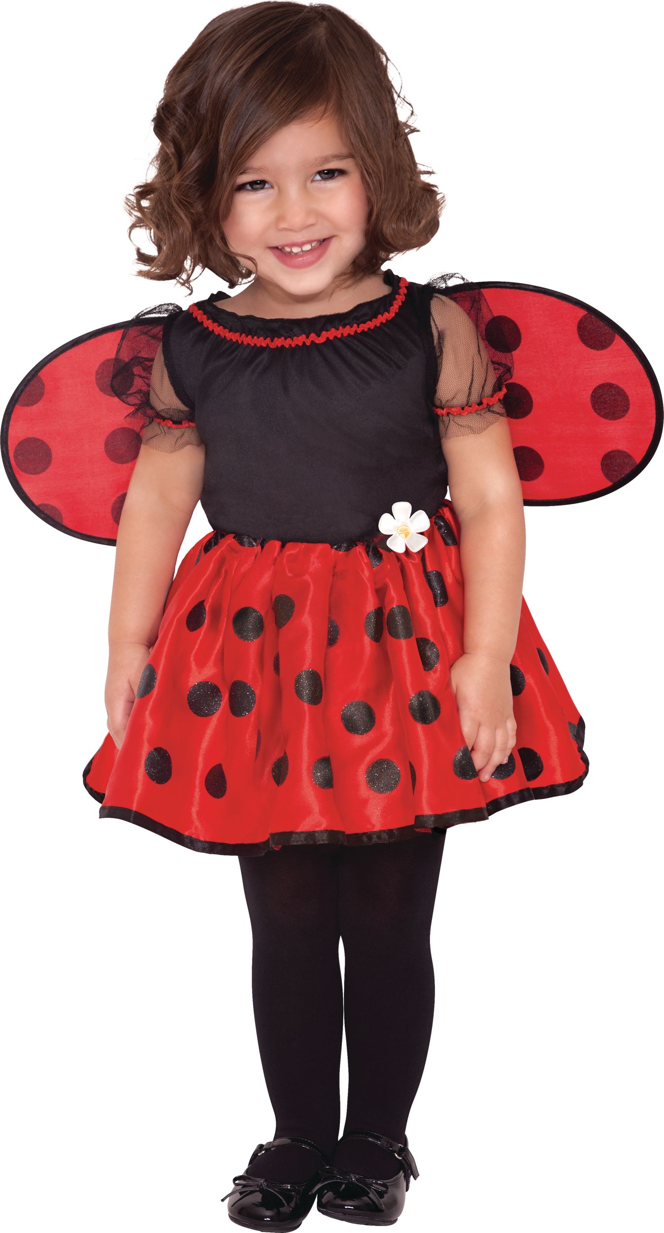 Costume de coccinelle pour tout petits robe pois noir rouge avec ailes choix de tailles