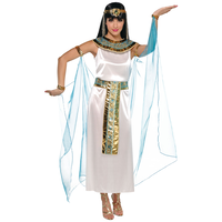 Costume de Cléopâtre, femmes, robe blanche avec cape et bandeau, tailles variées