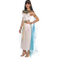 Costume de Cléopâtre, femmes, robe blanche avec cape et bandeau, tailles variées