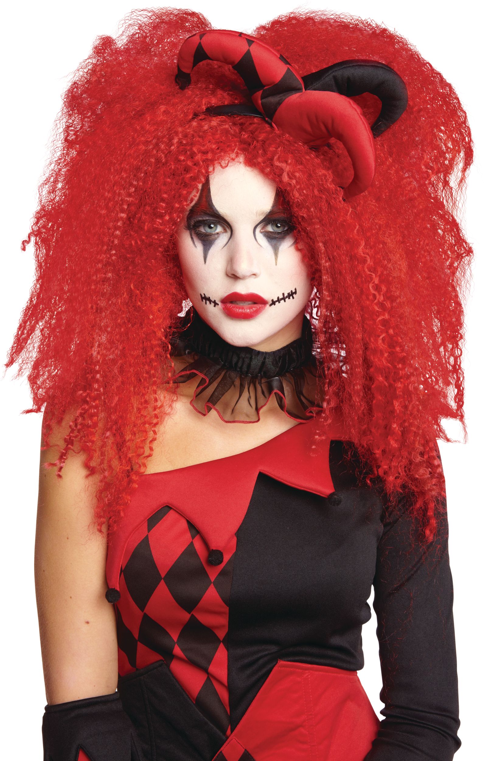 Black and red clown hot sale costume