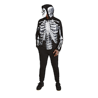 Skull Skeleton Face Mask, Black/White, One Size, Wearable Costume Accessory for Halloween